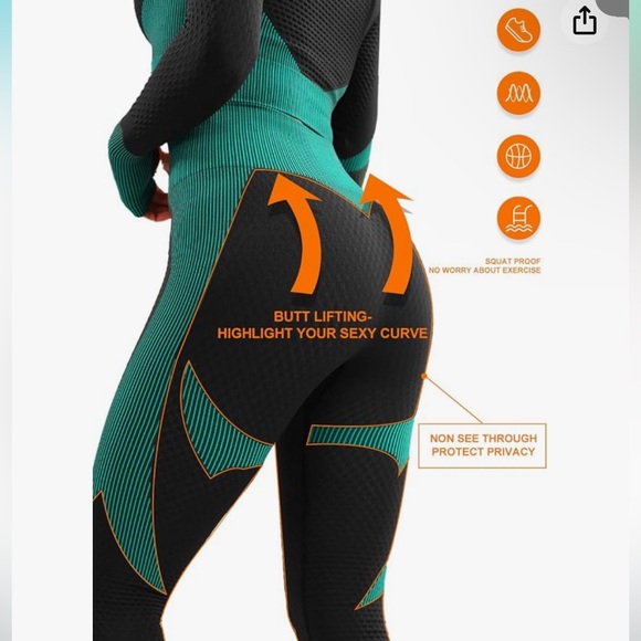 NWOT no brand Workout Seamless Outfits for Women 2 Piece sz 2-4 athletic - Picture 5 of 8